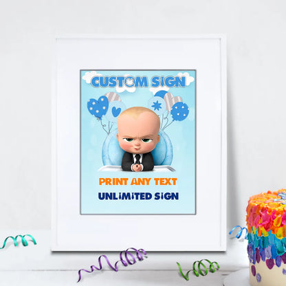 The Boss Baby Birthday Decorations, The Boss Baby Party Supplies, The Boss Baby Themed, The Boss Baby Digital Template, Editable The Boss Baby Image SVG PNG