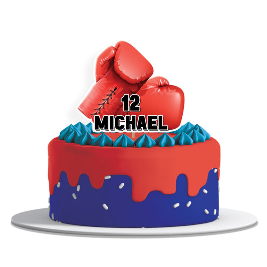 Personalized Boxing Cake Toppers