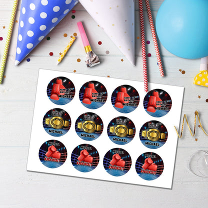 Personalized Boxing Cupcakes Toppers - Add a Punch of Fun to Your Party Treats