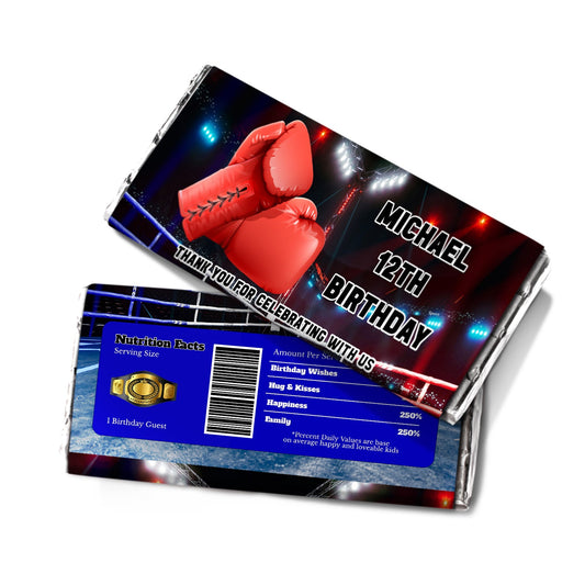 Boxing Themed Chocolate Label