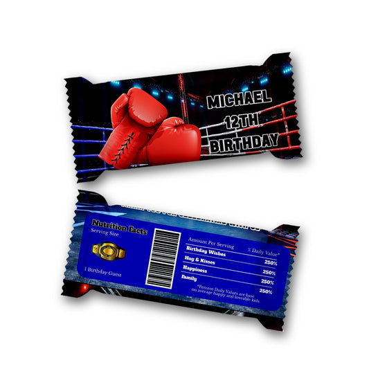 Boxing Themed Rice Krispies Treats Label and Candy Bar Label