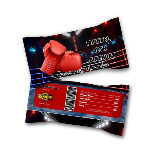 Boxing Themed Skittles Label