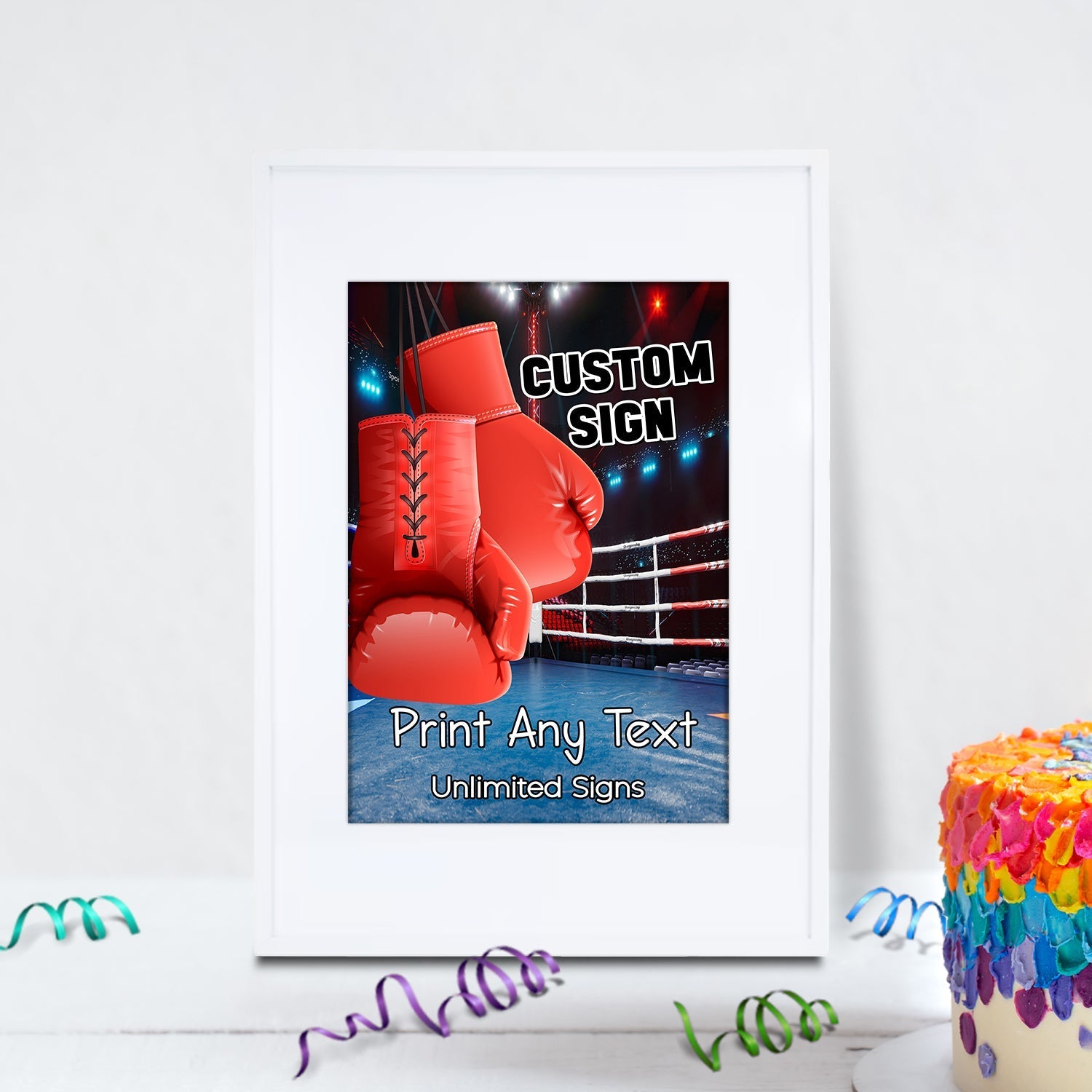 Boxing Birthday Decorations, Fight Night Party Supplies, Boxing Ring, Boxing, Boxing SVG