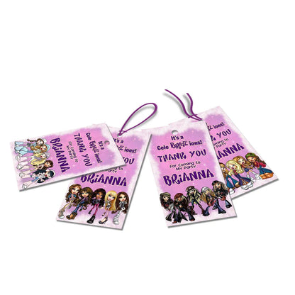 Bratz thank you favor tags printable and editable