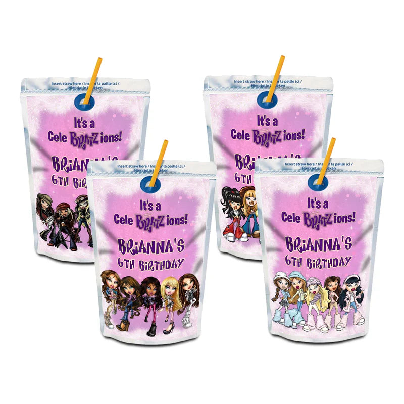 Bratz juice pouch label for Caprisun or similar drinks