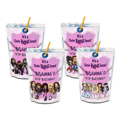 Bratz juice pouch label for Caprisun or similar drinks