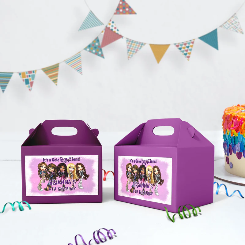 Bratz Birthday Decorations, Fashion Doll Party Supplies, Bratz Cloe Themed, Yasmin, Jade, Sasha Digital Template, Editable Bratz Image SVG PNG