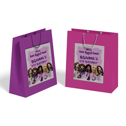 Bratz goodie bag label with editable message