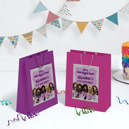 Bratz Birthday Decorations, Fashion Doll Party Supplies, Bratz Cloe Themed, Yasmin, Jade, Sasha Digital Template, Editable Bratz Image SVG PNG