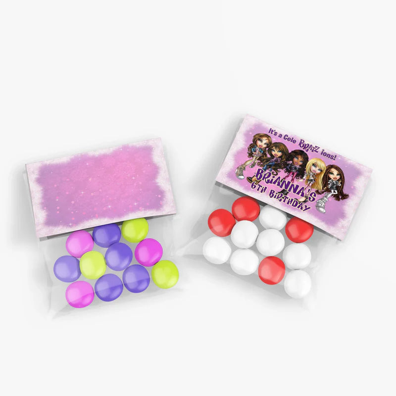 Bratz treat bag topper with foldable design