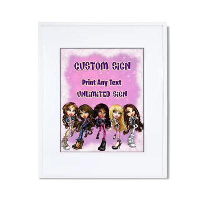 Bratz custom event sign printable template