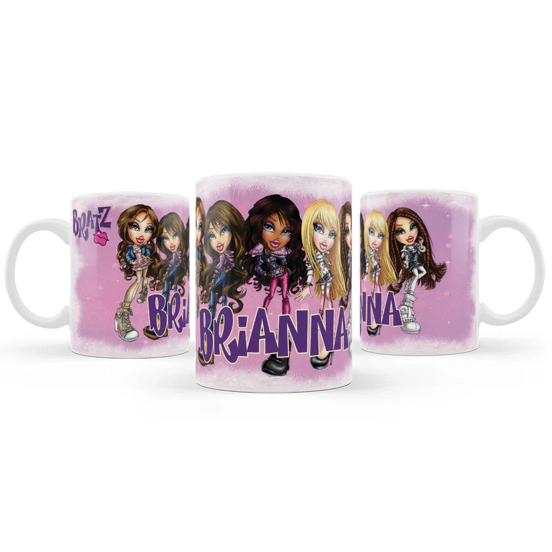 Bratz sublimation mug design with personalized name