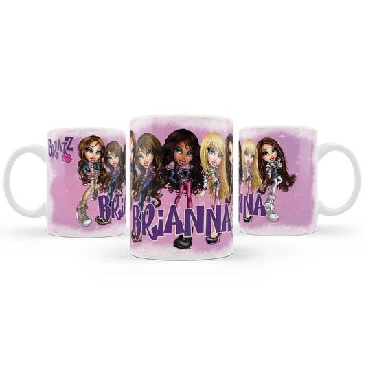 Bratz sublimation mug design with personalized name