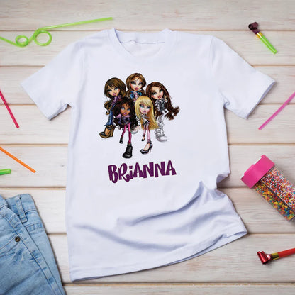 Bratz Birthday Decorations, Fashion Doll Party Supplies, Bratz Cloe Themed, Yasmin, Jade, Sasha Digital Template, Editable Bratz Image SVG PNG