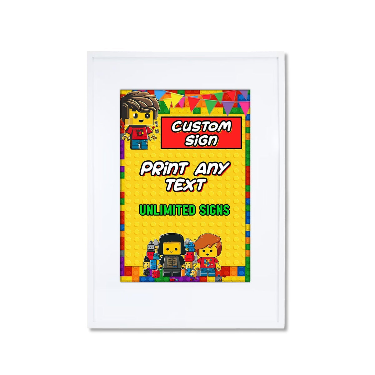 Lego Rave Sign Custom Sign with Lego Theme - Personalize Your Event – Terryberri