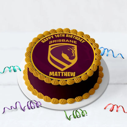 Broncos Birthday Decorations, NRL Broncos Party Supplies, Brisbane Themed, Broncos Digital Template, Editable Brisbane Broncos Image SVG PNG