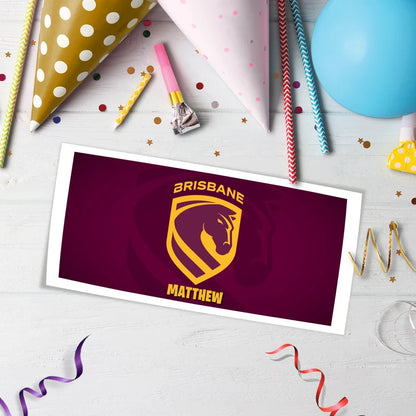 Broncos Birthday Decorations, NRL Broncos Party Supplies, Brisbane Themed, Broncos Digital Template, Editable Brisbane Broncos Image SVG PNG