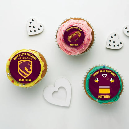 Broncos Birthday Decorations, NRL Broncos Party Supplies, Brisbane Themed, Broncos Digital Template, Editable Brisbane Broncos Image SVG PNG