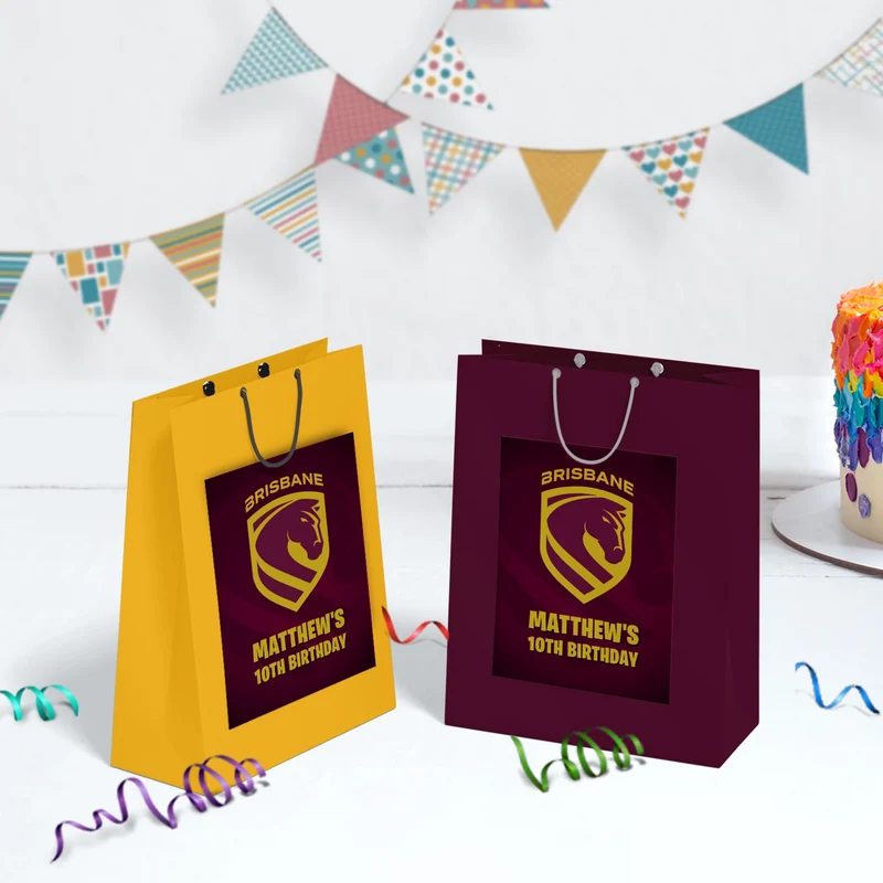Broncos Birthday Decorations, NRL Broncos Party Supplies, Brisbane Themed, Broncos Digital Template, Editable Brisbane Broncos Image SVG PNG
