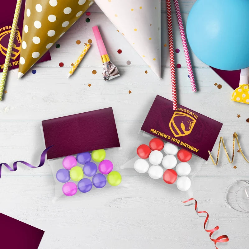 Broncos Birthday Decorations, NRL Broncos Party Supplies, Brisbane Themed, Broncos Digital Template, Editable Brisbane Broncos Image SVG PNG