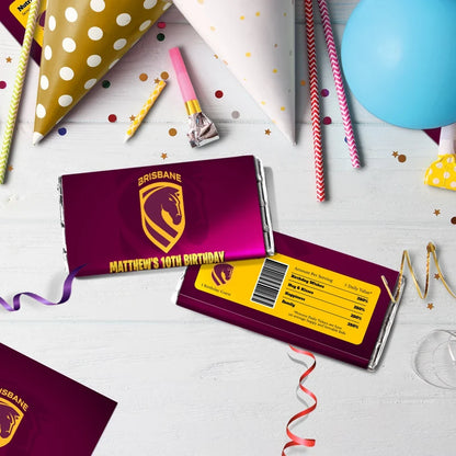 Broncos Birthday Decorations, NRL Broncos Party Supplies, Brisbane Themed, Broncos Digital Template, Editable Brisbane Broncos Image SVG PNG