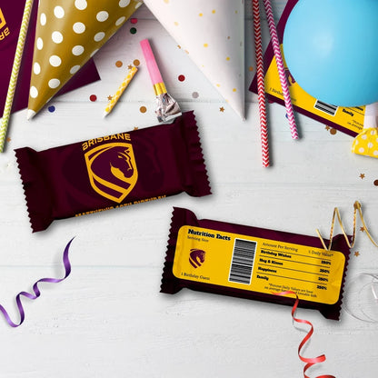 Broncos Birthday Decorations, NRL Broncos Party Supplies, Brisbane Themed, Broncos Digital Template, Editable Brisbane Broncos Image SVG PNG