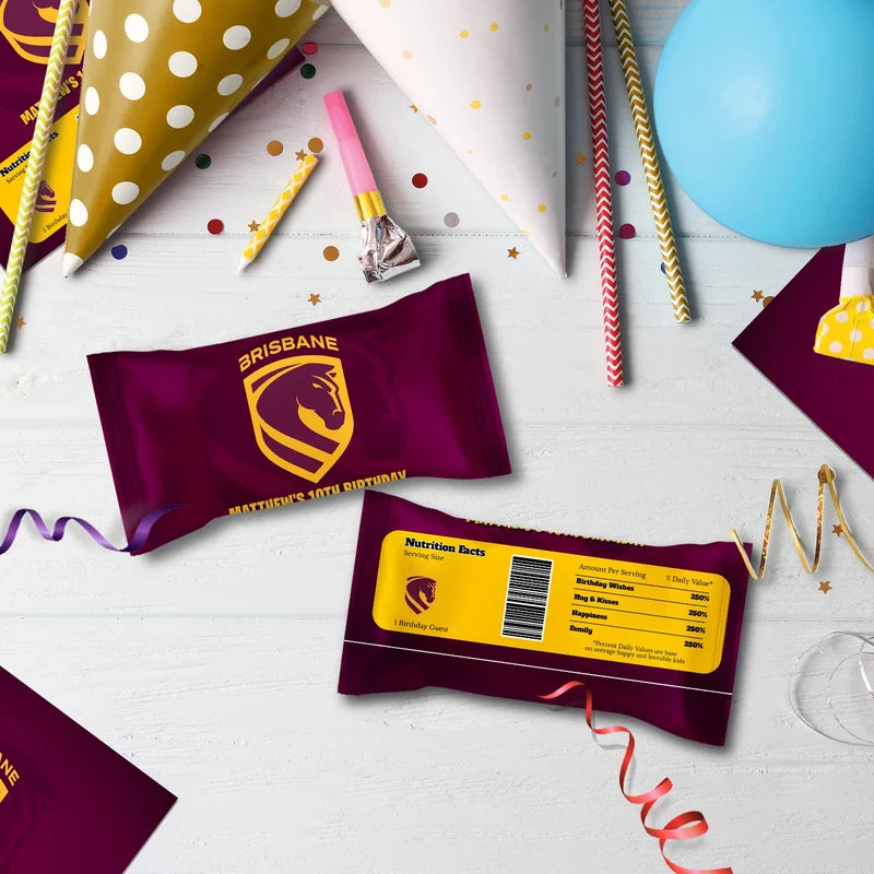 Broncos Birthday Decorations, NRL Broncos Party Supplies, Brisbane Themed, Broncos Digital Template, Editable Brisbane Broncos Image SVG PNG