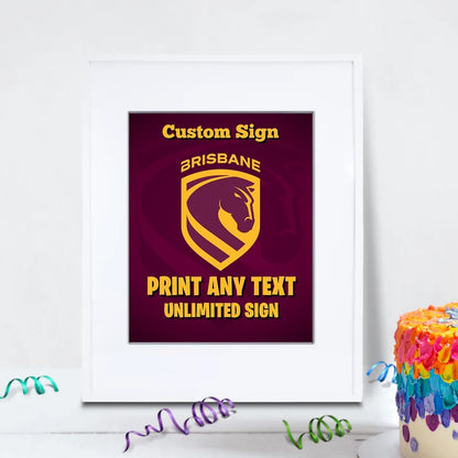 Broncos Birthday Decorations, NRL Broncos Party Supplies, Brisbane Themed, Broncos Digital Template, Editable Brisbane Broncos Image SVG PNG