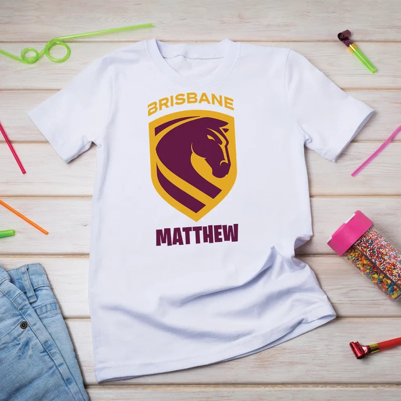 Broncos Birthday Decorations, NRL Broncos Party Supplies, Brisbane Themed, Broncos Digital Template, Editable Brisbane Broncos Image SVG PNG
