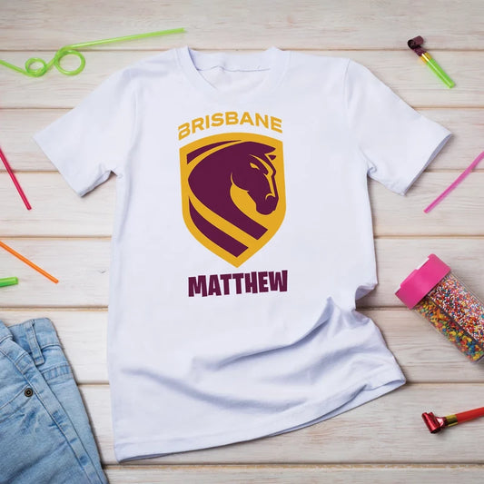 Broncos Birthday Decorations, NRL Broncos Party Supplies, Brisbane Themed, Broncos Digital Template, Editable Brisbane Broncos Image SVG PNG