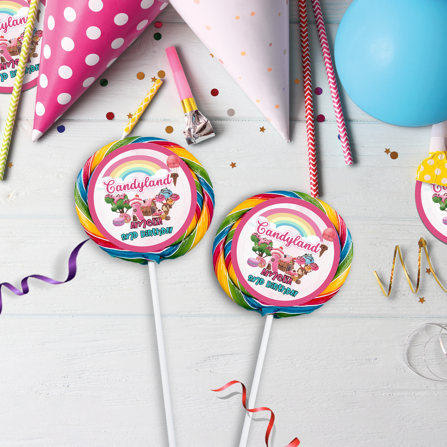 Candy Land Birthday Decorations, Sweet Party Party Supplies, Candyland Themed, Candy Party Digital Template, Editable Candy Land Image SVG PNG