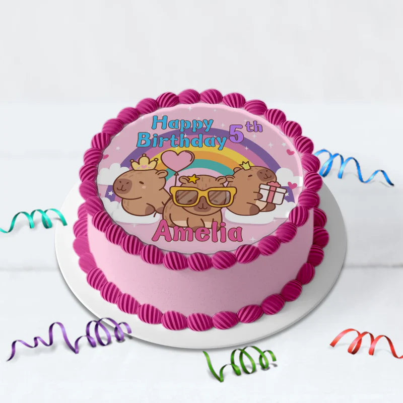 Capybara Birthday Decorations, capybara pets Party Supplies, tropical vibes Themed, Capybara Digital Template, Editable Capybara Image SVG PNG