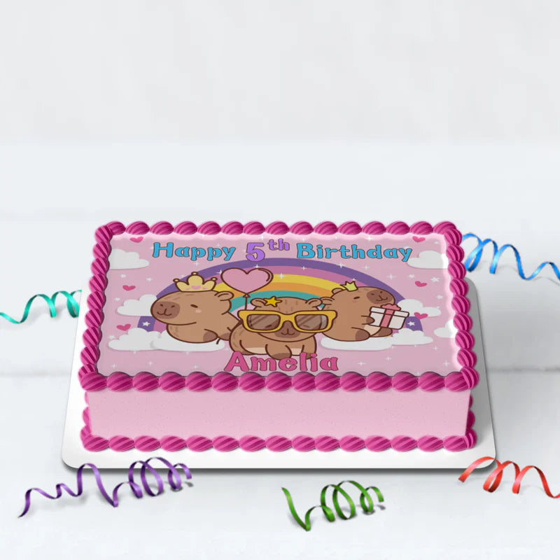 Capybara Birthday Decorations, capybara pets Party Supplies, tropical vibes Themed, Capybara Digital Template, Editable Capybara Image SVG PNG