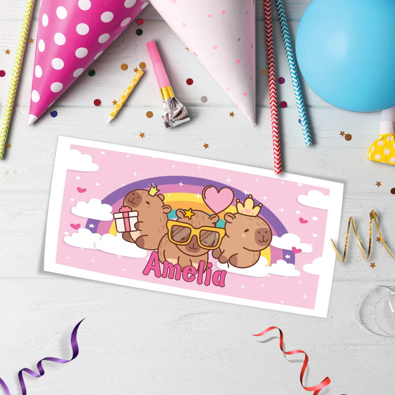 Capybara Birthday Decorations, capybara pets Party Supplies, tropical vibes Themed, Capybara Digital Template, Editable Capybara Image SVG PNG