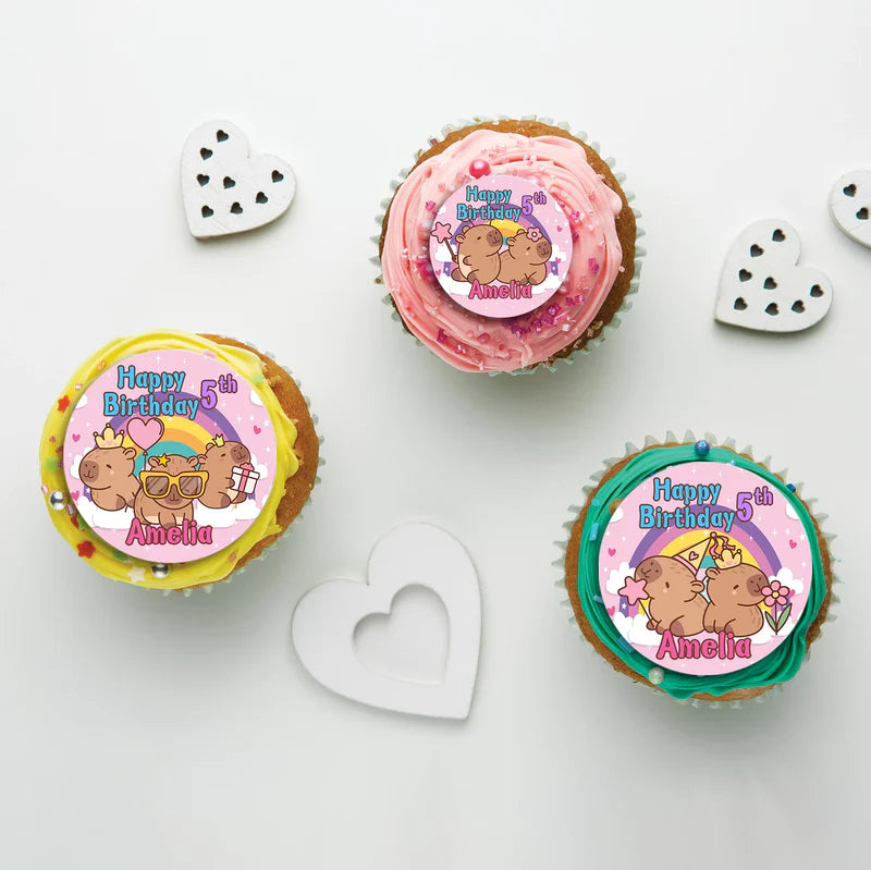 Capybara Birthday Decorations, capybara pets Party Supplies, tropical vibes Themed, Capybara Digital Template, Editable Capybara Image SVG PNG