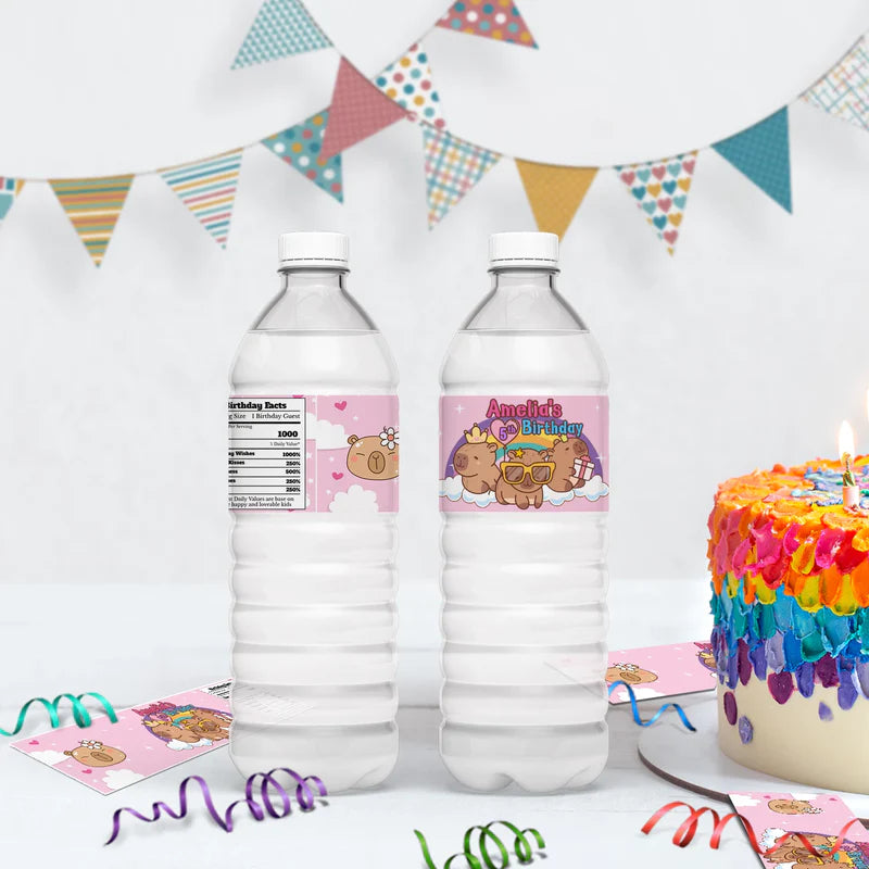 Capybara Birthday Decorations, capybara pets Party Supplies, tropical vibes Themed, Capybara Digital Template, Editable Capybara Image SVG PNG
