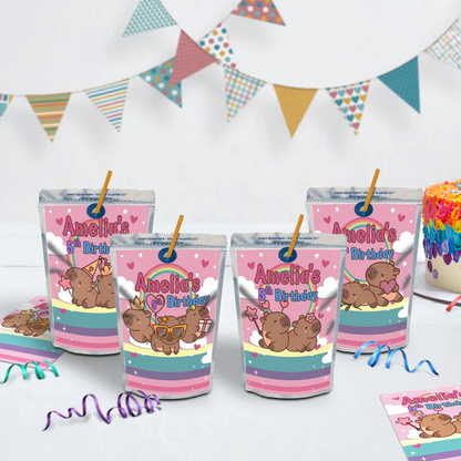 Capybara Birthday Decorations, capybara pets Party Supplies, tropical vibes Themed, Capybara Digital Template, Editable Capybara Image SVG PNG