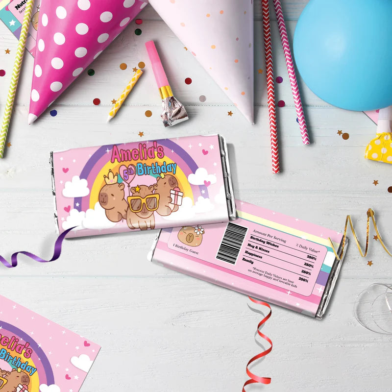 Capybara Birthday Decorations, capybara pets Party Supplies, tropical vibes Themed, Capybara Digital Template, Editable Capybara Image SVG PNG