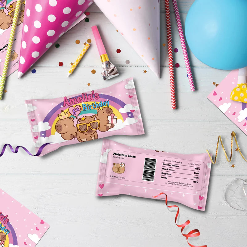 Capybara Birthday Decorations, capybara pets Party Supplies, tropical vibes Themed, Capybara Digital Template, Editable Capybara Image SVG PNG