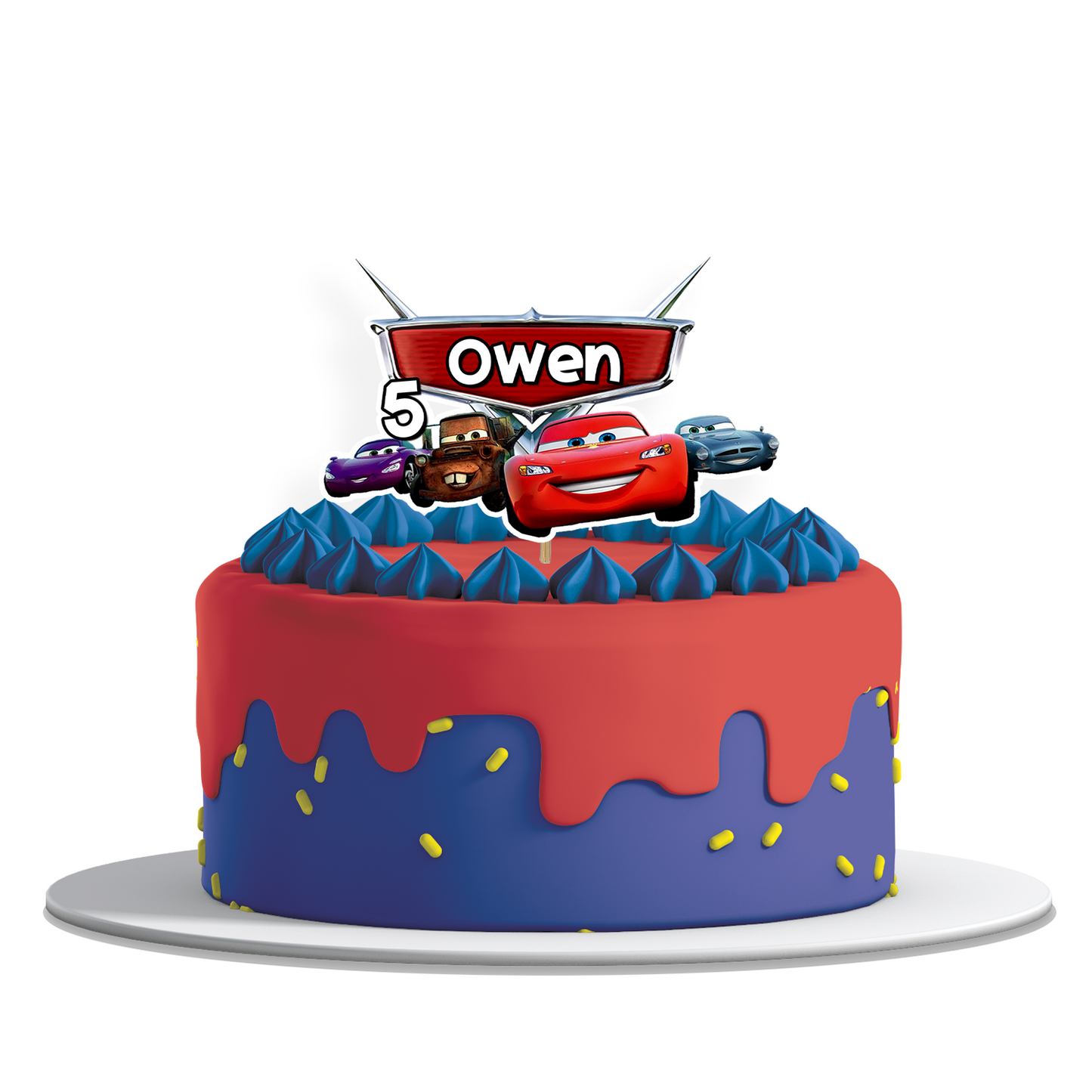 Cars Lightning McQueen Personalized Cake Toppers for a unique party