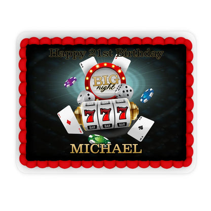 Casino Personalized Edible Sheet Cake Images