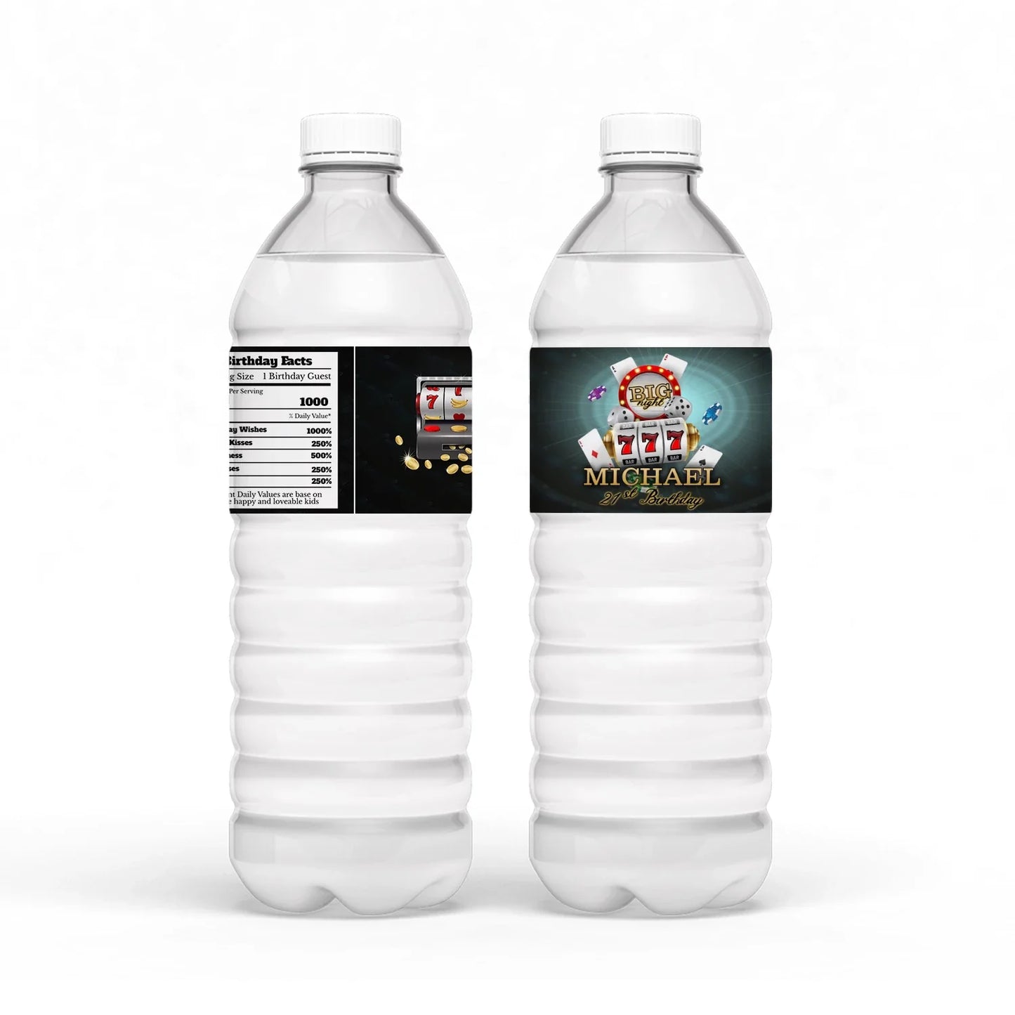 Casino Water Bottle Label