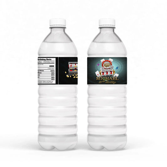 Casino Water Bottle Label