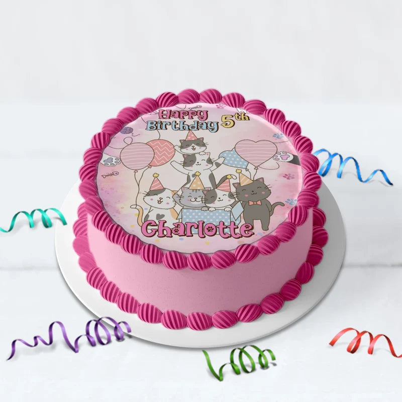 Cool Cats & Kittens Birthday Decorations, Cute Cat Party Supplies, Cat Lover Themed, Kitten Digital Template, Editable Cats & Kittens Image SVG PNG