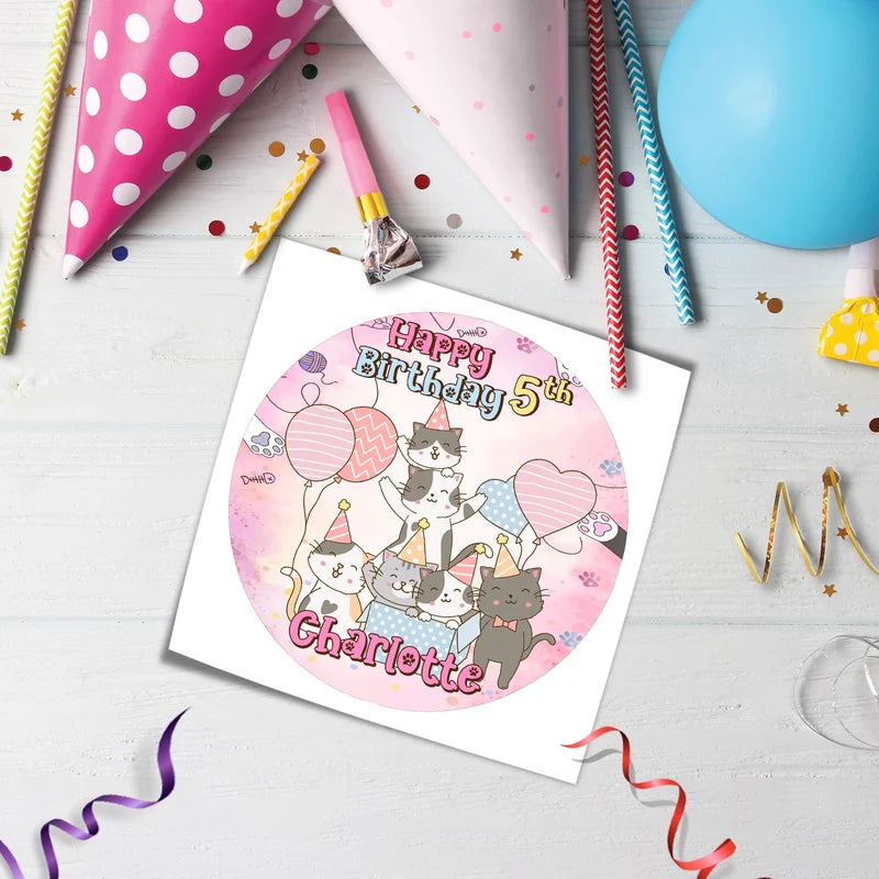 Cats & Kittens Personalized Icing Sheet Cake Images