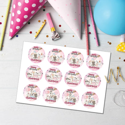 Cats & Kittens Personalized Cupcakes Toppers