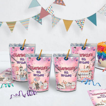 Cool Cats & Kittens Birthday Decorations, Cute Cat Party Supplies, Cat Lover Themed, Kitten Digital Template, Editable Cats & Kittens Image SVG PNG