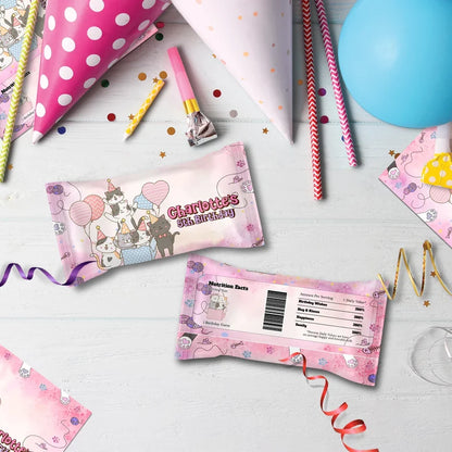 Cool Cats & Kittens Birthday Decorations, Cute Cat Party Supplies, Cat Lover Themed, Kitten Digital Template, Editable Cats & Kittens Image SVG PNG
