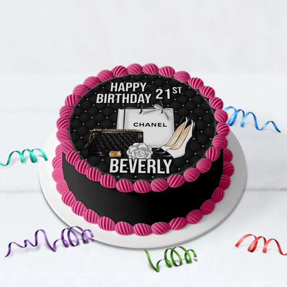 Luxury Bag Birthday Decorations, Chanel Inspired Party Supplies, Designer Chanel Themed, Coco Chanel Digital Template, Editable Chanel Inspired Image SVG PNG