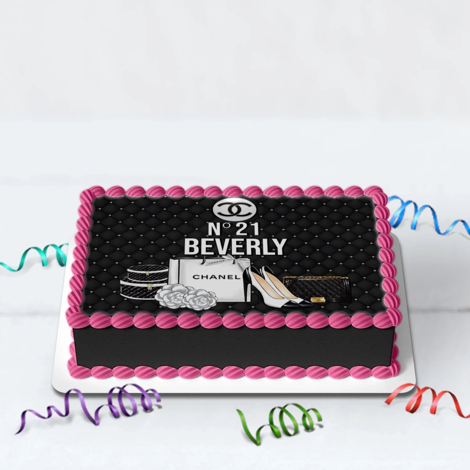 Luxury Bag Birthday Decorations, Chanel Inspired Party Supplies, Designer Chanel Themed, Coco Chanel Digital Template, Editable Chanel Inspired Image SVG PNG